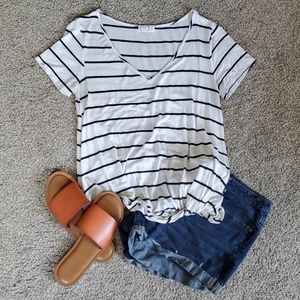 Maurices Striped Knotted Shirt